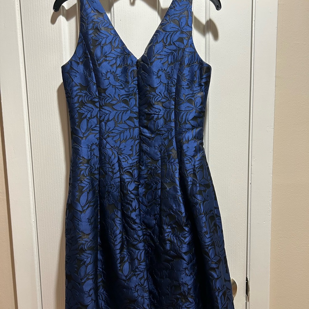 Ralph Lauren Blue and Black Floral Dress